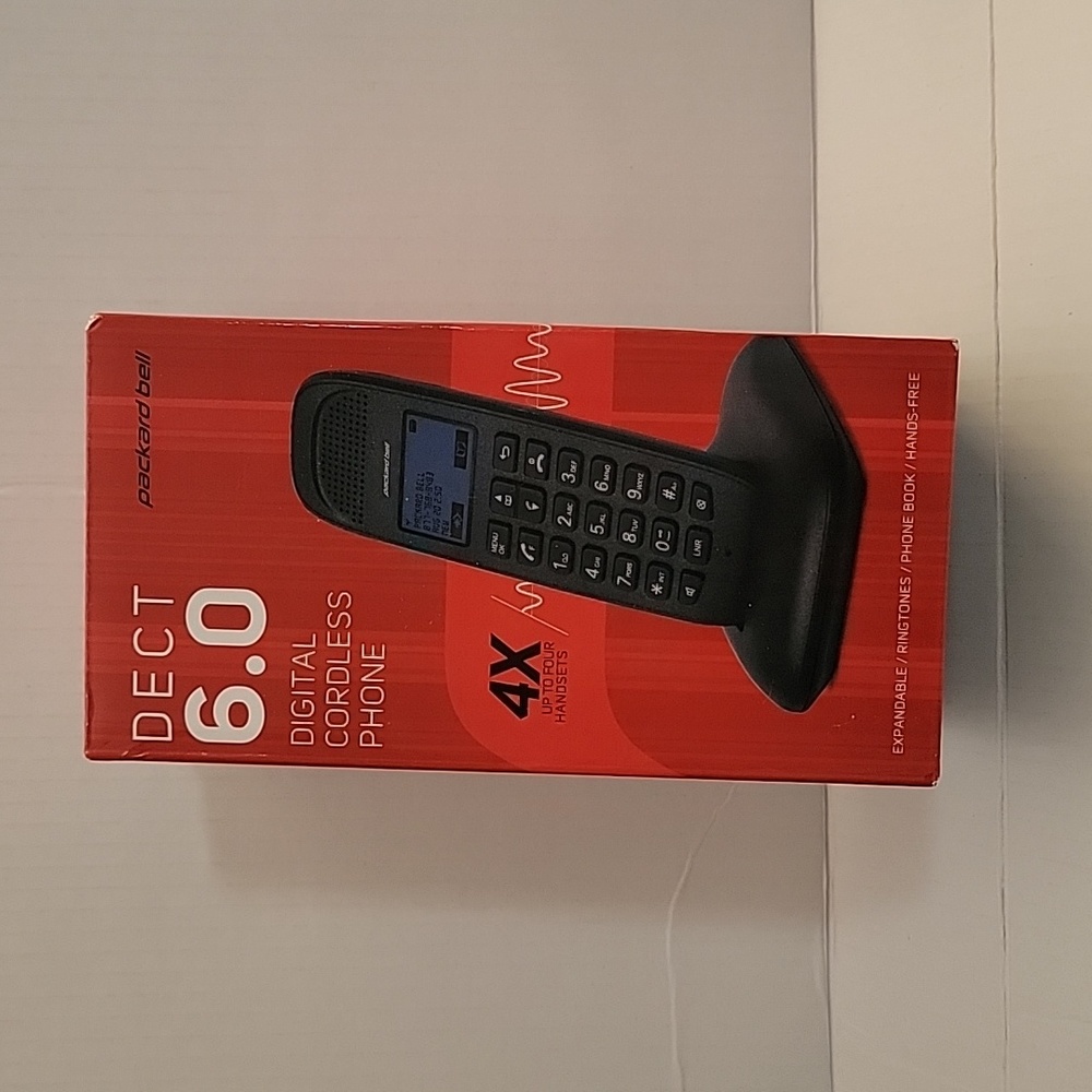 Packard Bell Dect 6.0 Digital Cordless Phone, New-in-Box
